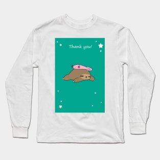 Thank You - Axolotl and Sloth Long Sleeve T-Shirt